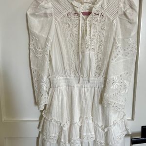 LoveShackFancy mini dress with eyelet